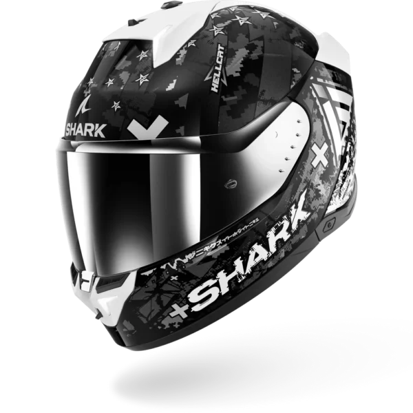 Shark Skwal I3 Hellcat Zwart Chroom Zilver