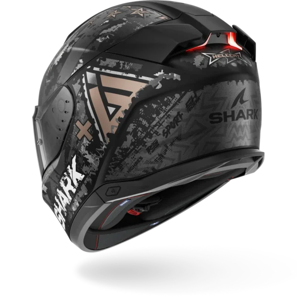 Shark Skwal I3 Hellcat Mat Zwart Chroom Antraciet - Afbeelding 3
