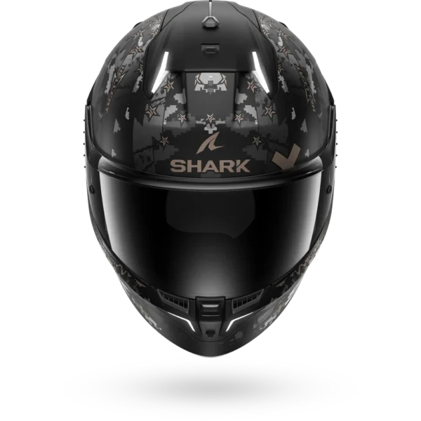 Shark Skwal I3 Hellcat Mat Zwart Chroom Antraciet - Afbeelding 4