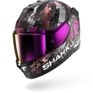Shark Skwal I3 Hellcat Mat Zwart Chroom Paars