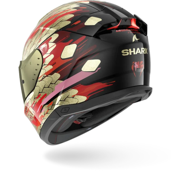 Shark Skwal I3 Venum Zwart Rood Goud - Afbeelding 3