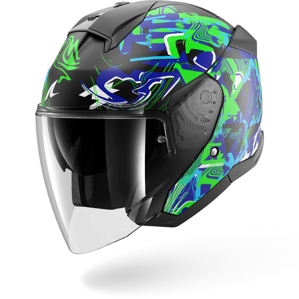 Shark Skwal Jet Pranz Mat Zwart Groen Blauw