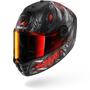 Shark Spartan RS Shaytan Mat Zwart Rood Atraciet