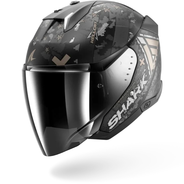 Shark Skwal I3 Jet Hellcat Mat Zwart Chroom Antraciet