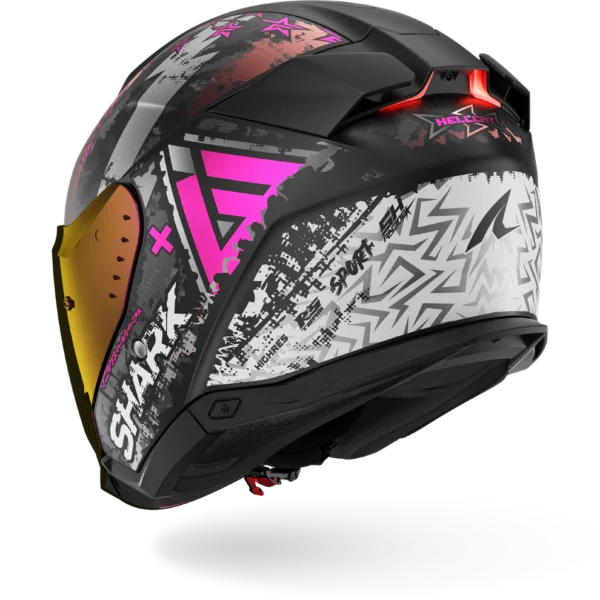 Shark Skwal I3 Jet Hellcat Mat Zwart Chroom Paars - Afbeelding 5