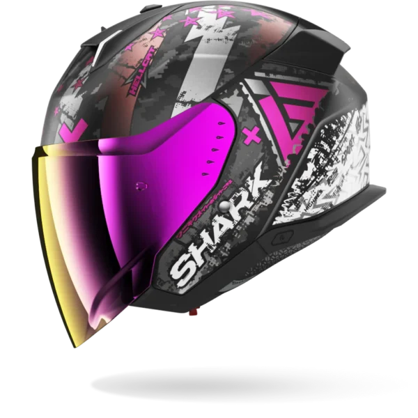 Shark Skwal I3 Jet Hellcat Mat Zwart Chroom Paars - Afbeelding 3