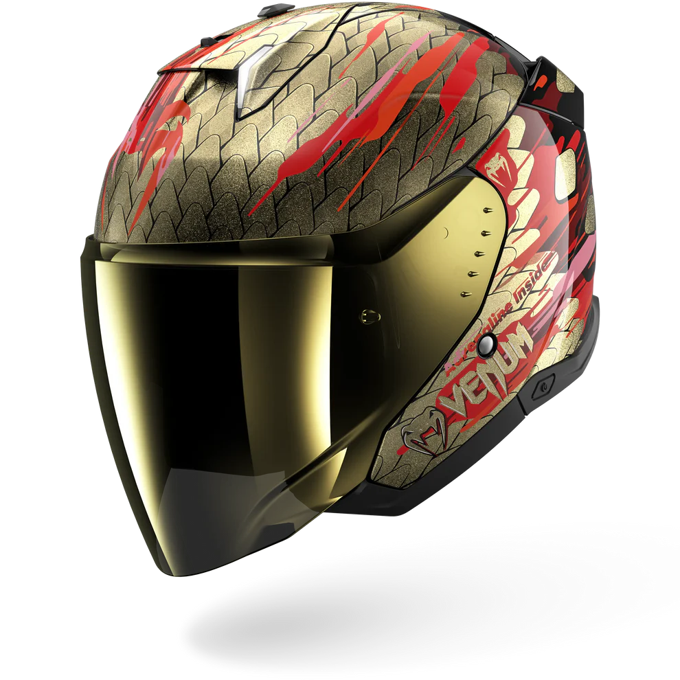 Shark Skwal I3 Jet Venum Zwart Rood Goud