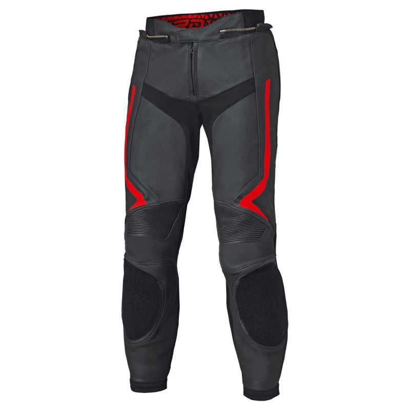 Held Street Rocket 4 leren motorbroek zwart -  neon rood