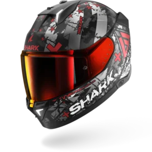 SHARK SKWAL I3 HELLCAT Mat Black Chrome Red