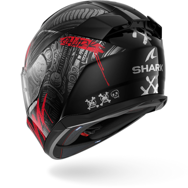 SHARK D-SKWAL 3 SHIEVER Black Anthracite Red - Afbeelding 2