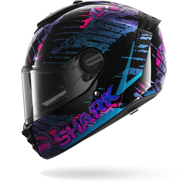 SHARK SPARTAN RS REPTAIA Black Blue Glitter - Afbeelding 2