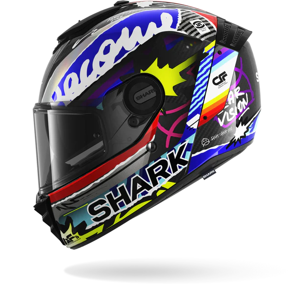 SHARK SPARTAN RS STREETRUSH Carbon Blue Chrome - Afbeelding 4