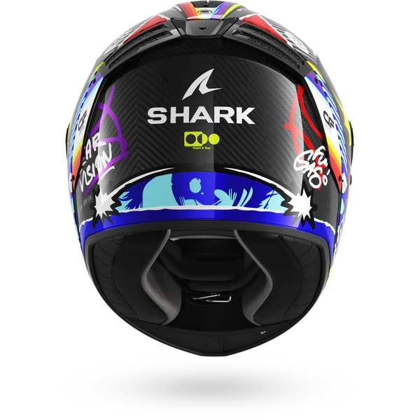 SHARK SPARTAN RS STREETRUSH Carbon Blue Chrome - Afbeelding 3