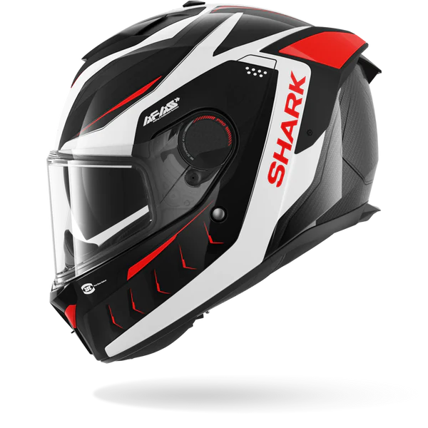 SHARK SPARTAN GT PRO MEKARIUM Carbon Silver Red - Afbeelding 4