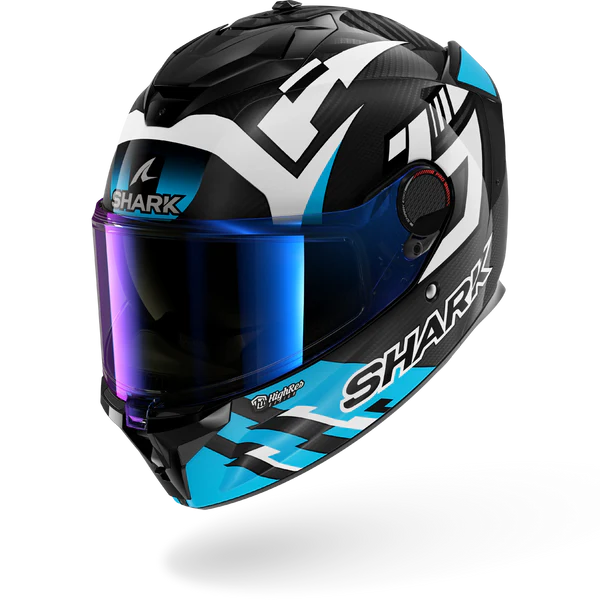 SHARK SPARTAN GT PRO ZARCO TRACK RACER Carbon White Blue