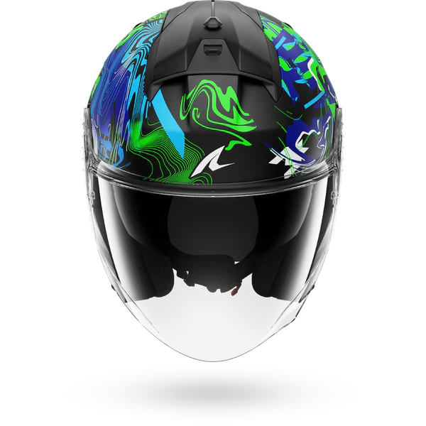 SHARK SKWAL JET PRANZ Mat Black Green Blue - Afbeelding 4