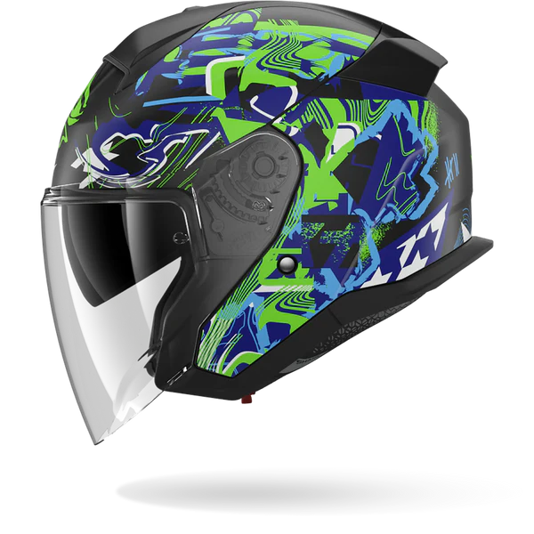 SHARK SKWAL JET PRANZ Mat Black Green Blue - Afbeelding 2