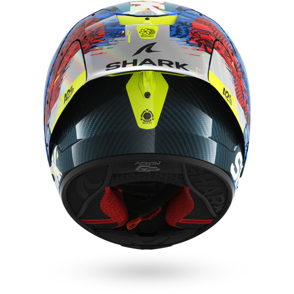 SHARK AERON-GP Fim Racing #2 SPEED-VIB Carbon Blue Red - Afbeelding 2