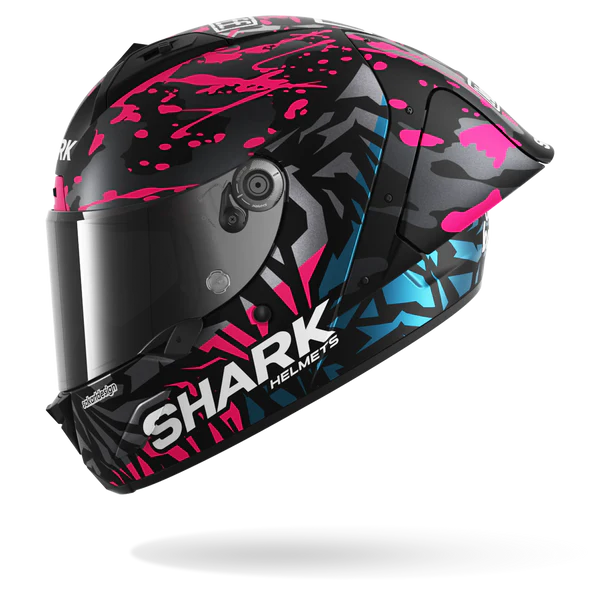 SHARK AERON-GP FIM Racing #2 REPLICA REDDING Mat Black Violet Blue - Afbeelding 3
